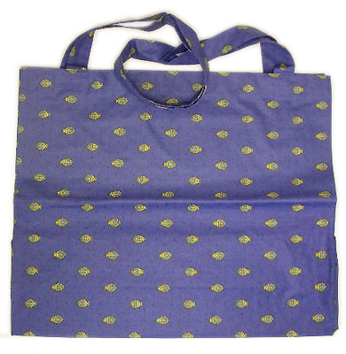 Eco shoulder bag coated (Marat d'Avignon / bastide. lavender blu